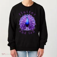 Flutter and Fan apparel peacock on glowing moon Women's Sweatshirt thumb 0