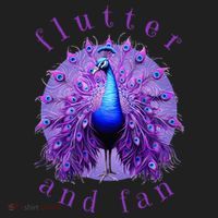 Flutter and Fan apparel peacock on glowing moon Women's Sweatshirt thumb 2