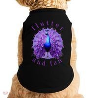 Flutter and Fan apparel peacock on glowing moon Doggie Tank thumb 0