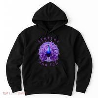 Flutter and Fan apparel peacock on glowing moon Hoodie thumb 0
