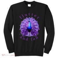 Flutter and Fan apparel peacock on glowing moon Sweatshirt thumb 0
