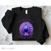 Flutter and Fan apparel peacock on glowing moon Sweatshirt thumb 2