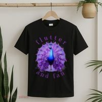 Flutter and Fan apparel peacock on glowing moon T-Shirt thumb 2