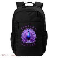 Flutter and Fan apparel peacock on glowing moon Backpack thumb 0