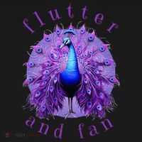 Flutter and Fan apparel peacock on glowing moon Polo thumb 3