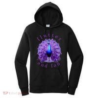 Flutter and Fan apparel peacock on glowing moon Women's Hoodie thumb 0