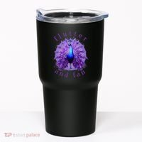 Flutter and Fan apparel peacock on glowing moon Tumbler thumb 0