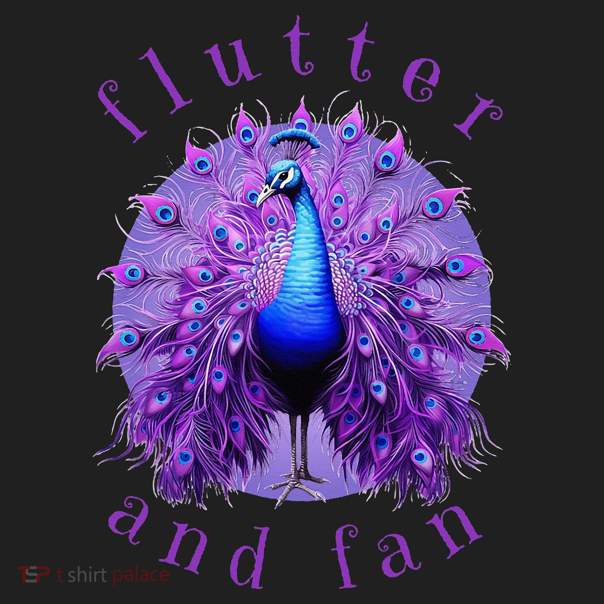 Flutter and Fan apparel peacock on glowing moon Tumbler