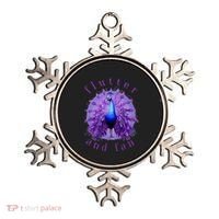 Flutter and Fan apparel peacock on glowing moon Ornament thumb 0