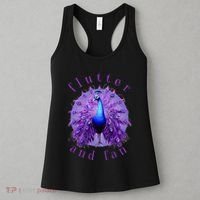 Flutter and Fan apparel peacock on glowing moon Women's Tank Top thumb 3