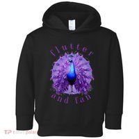 Flutter and Fan apparel peacock on glowing moon Toddler Hoodie thumb 0