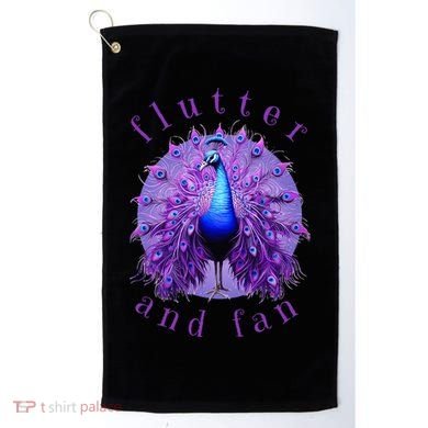 Flutter and Fan apparel peacock on glowing moon Golf Towel