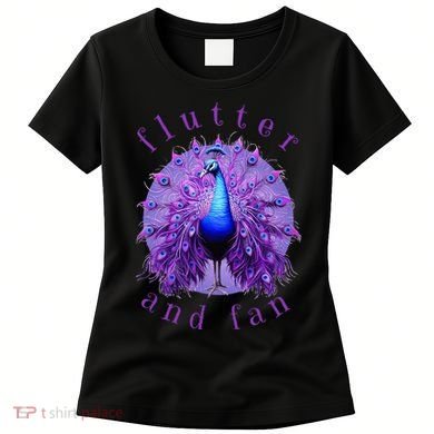Flutter and Fan apparel peacock on glowing moon Women's T-Shirt