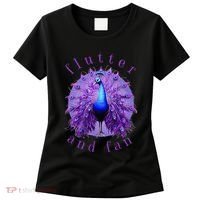 Flutter and Fan apparel peacock on glowing moon Women's T-Shirt thumb 0