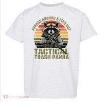 Forage Around & Find Out Tactical Trash Panda Funny Raccoon Toddler T-Shirt thumb 0