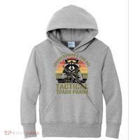 Forage Around & Find Out Tactical Trash Panda Funny Raccoon Kids Hoodie thumb 0