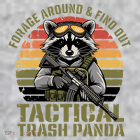 Forage Around & Find Out Tactical Trash Panda Funny Raccoon Kids T-Shirt thumb 2