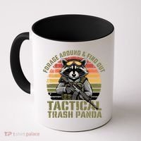Forage Around & Find Out Tactical Trash Panda Funny Raccoon Coffee Mug thumb 0