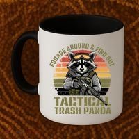 Forage Around & Find Out Tactical Trash Panda Funny Raccoon Coffee Mug thumb 2