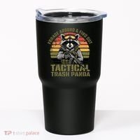 Forage Around & Find Out Tactical Trash Panda Funny Raccoon Tumbler thumb 0