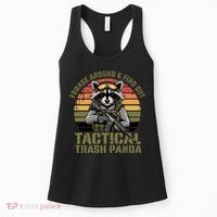 Forage Around & Find Out Tactical Trash Panda Funny Raccoon Women's Tank Top thumb 0