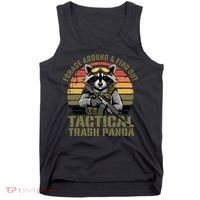 Forage Around & Find Out Tactical Trash Panda Funny Raccoon Tank Top thumb 0