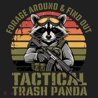 Forage Around & Find Out Tactical Trash Panda Funny Raccoon Golf Towel thumb 3
