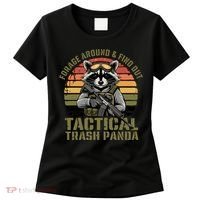 Forage Around & Find Out Tactical Trash Panda Funny Raccoon Women's T-Shirt thumb 0