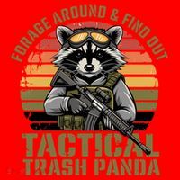 Forage Around & Find Out Tactical Trash Panda Funny Raccoon Santa Hat thumb 1