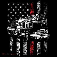 Fireman American Flag Thin Red Line Firefighter Sweatshirt thumb 3