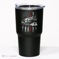 Fireman American Flag Thin Red Line Firefighter Tumbler thumb 0
