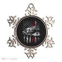 Fireman American Flag Thin Red Line Firefighter Ornament thumb 0