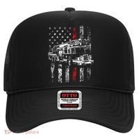 Fireman American Flag Thin Red Line Firefighter Hat thumb 0
