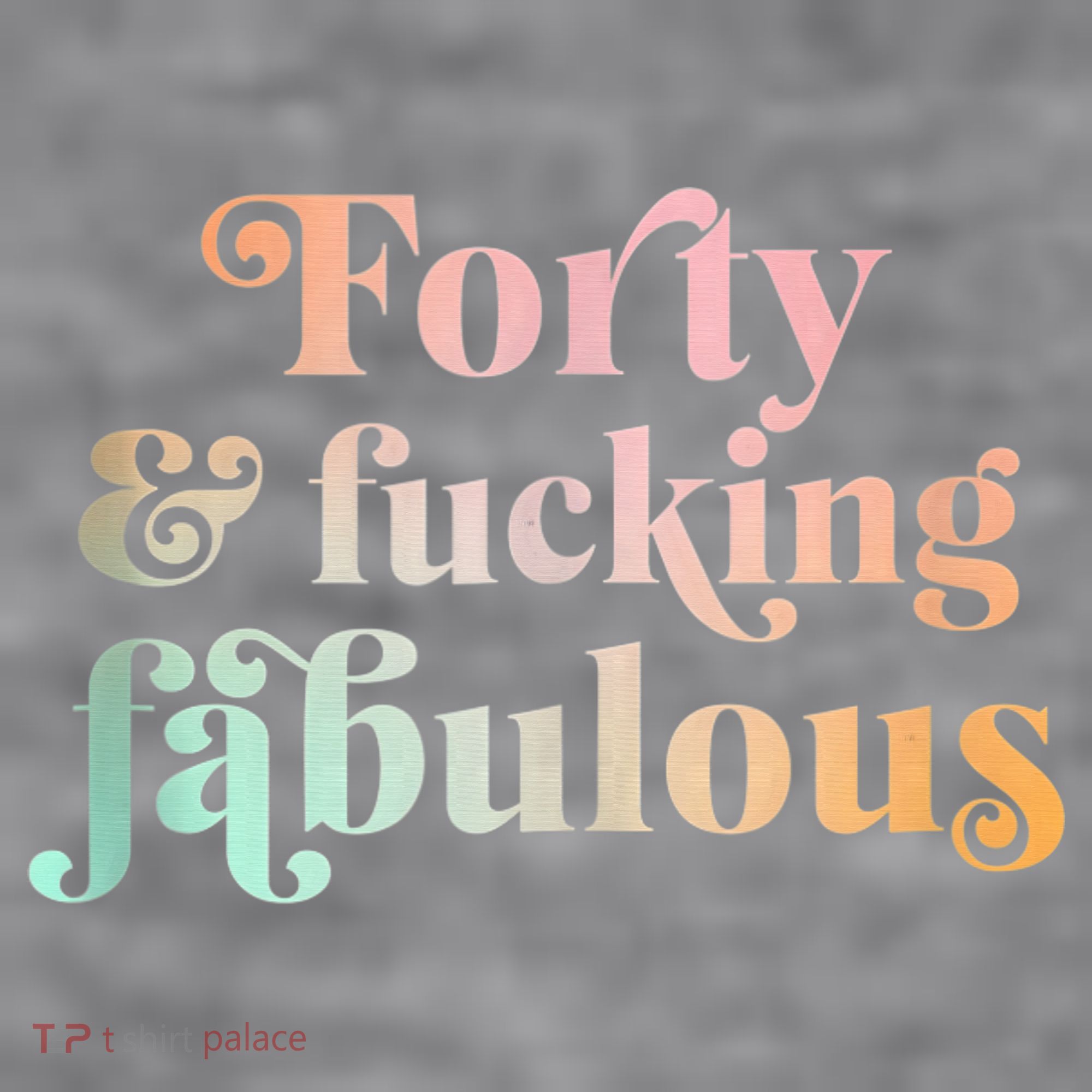 Forty and fucking fabulous funny retro 40th birthday Women's Racerback Cropped Tank