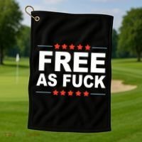 Free As Fuck Kyle Rittenhouse Golf Towel thumb 1