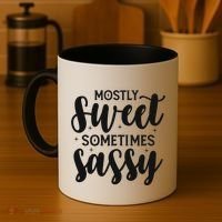 Funny And Feisty Mom Mostly Sweet Sometimes Sassy Coffee Mug thumb 4