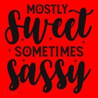 Funny And Feisty Mom Mostly Sweet Sometimes Sassy Santa Hat thumb 1