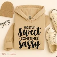 Funny And Feisty Mom Mostly Sweet Sometimes Sassy Hoodie thumb 4
