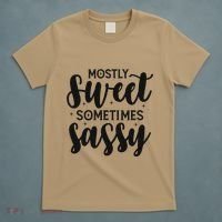 Funny And Feisty Mom Mostly Sweet Sometimes Sassy T-Shirt thumb 5