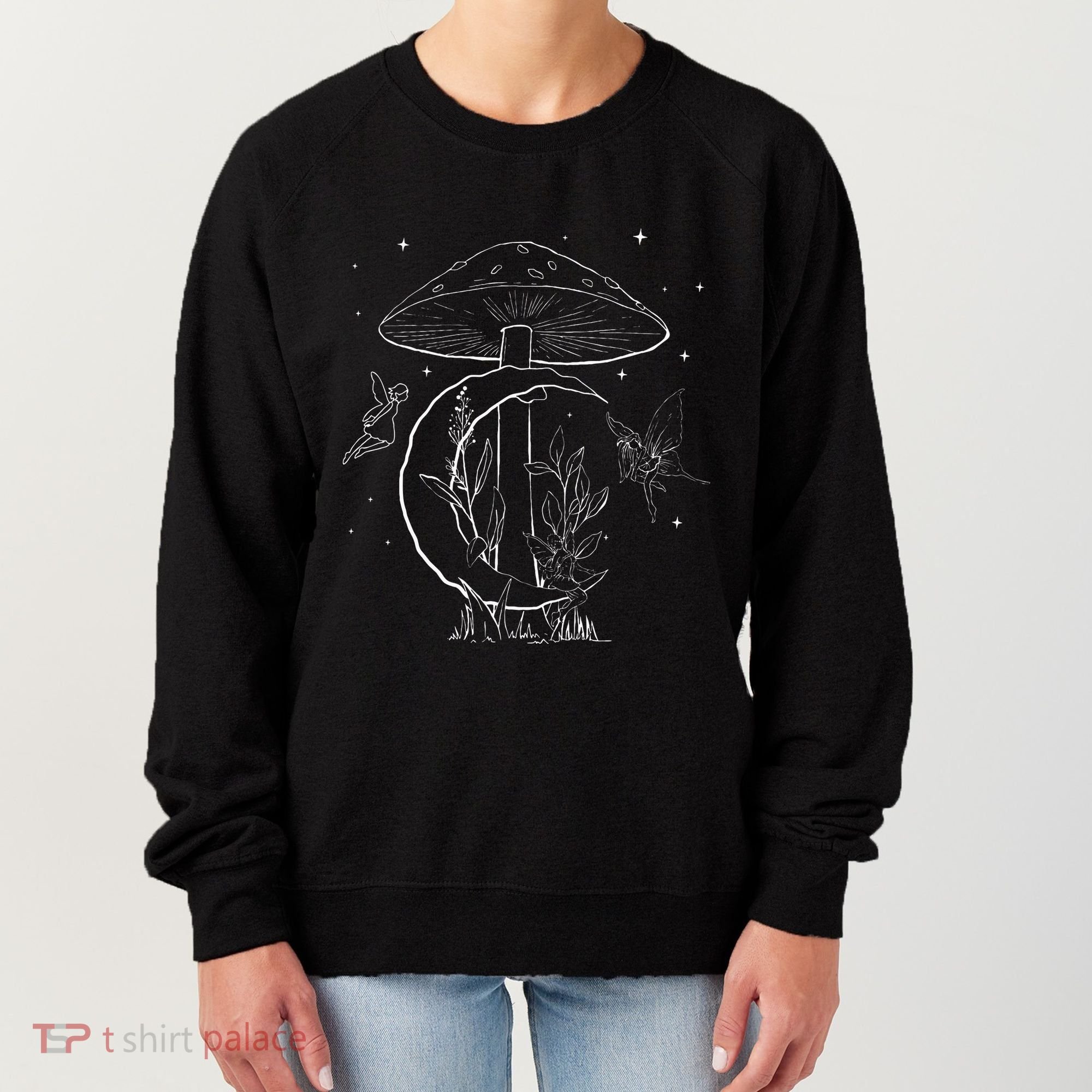 Fairycore Aesthetic Fairy Core Grunge Mushroom Moon Fairies Women's Sweatshirt
