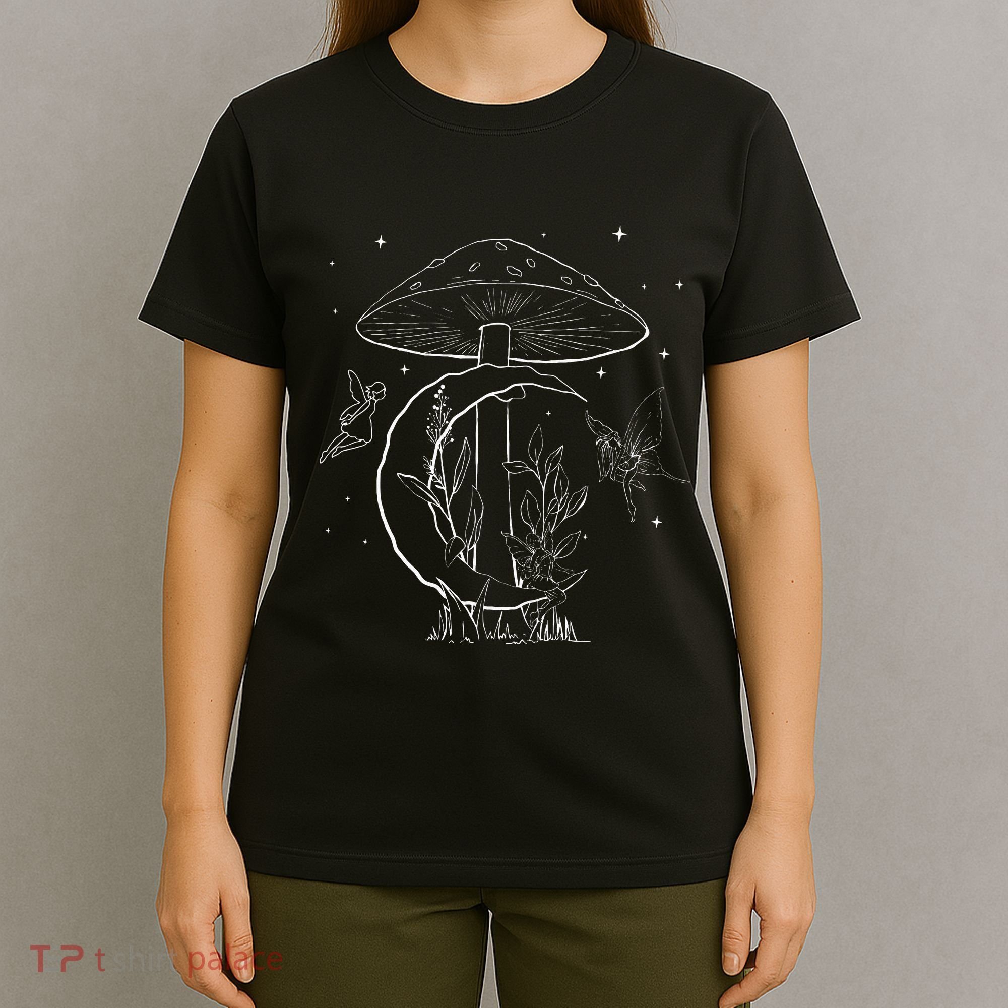 Fairycore Aesthetic Fairy Core Grunge Mushroom Moon Fairies T-Shirt