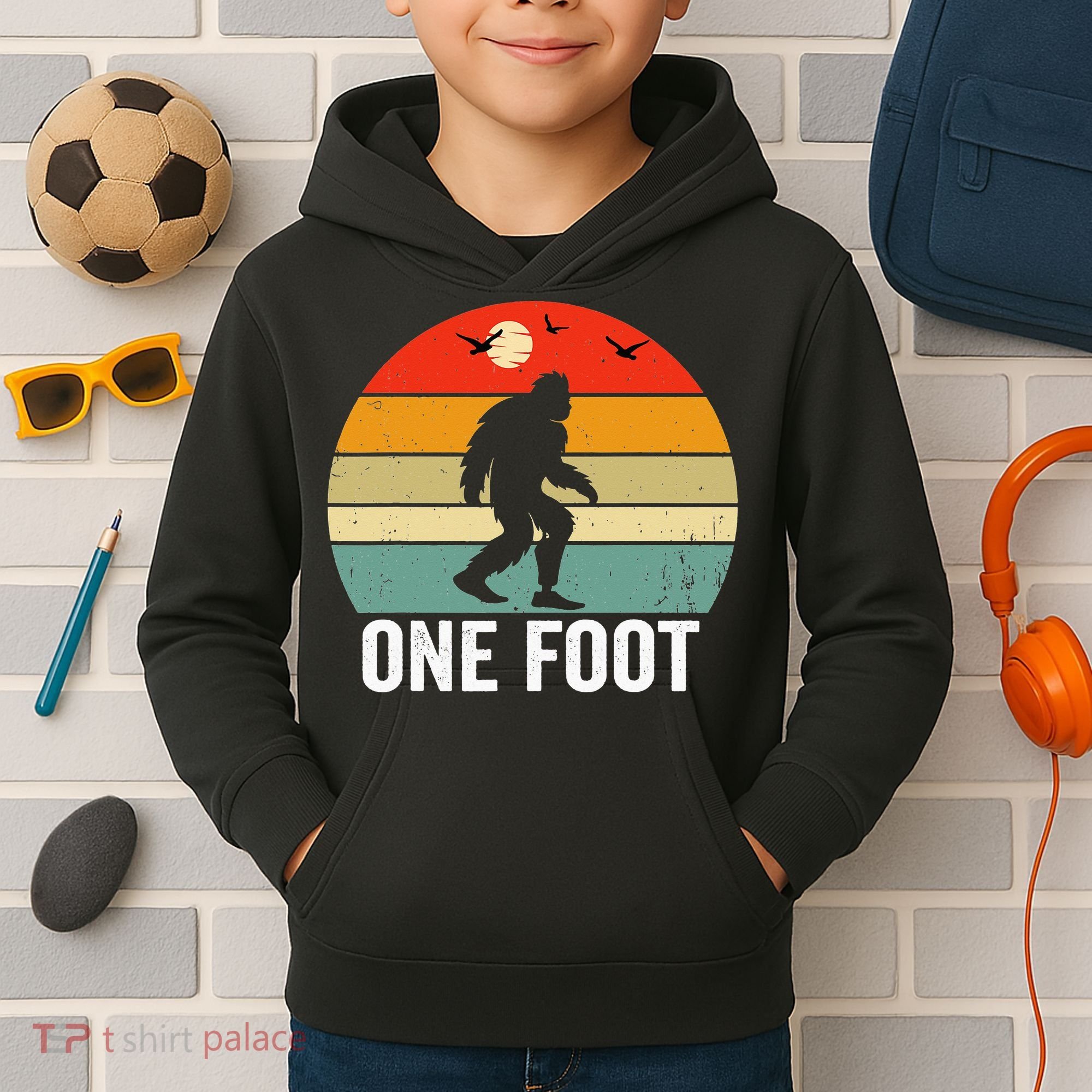 Foot Amputee Funny Amputee Big Foot Limb Loss Awareness Kids Hoodie