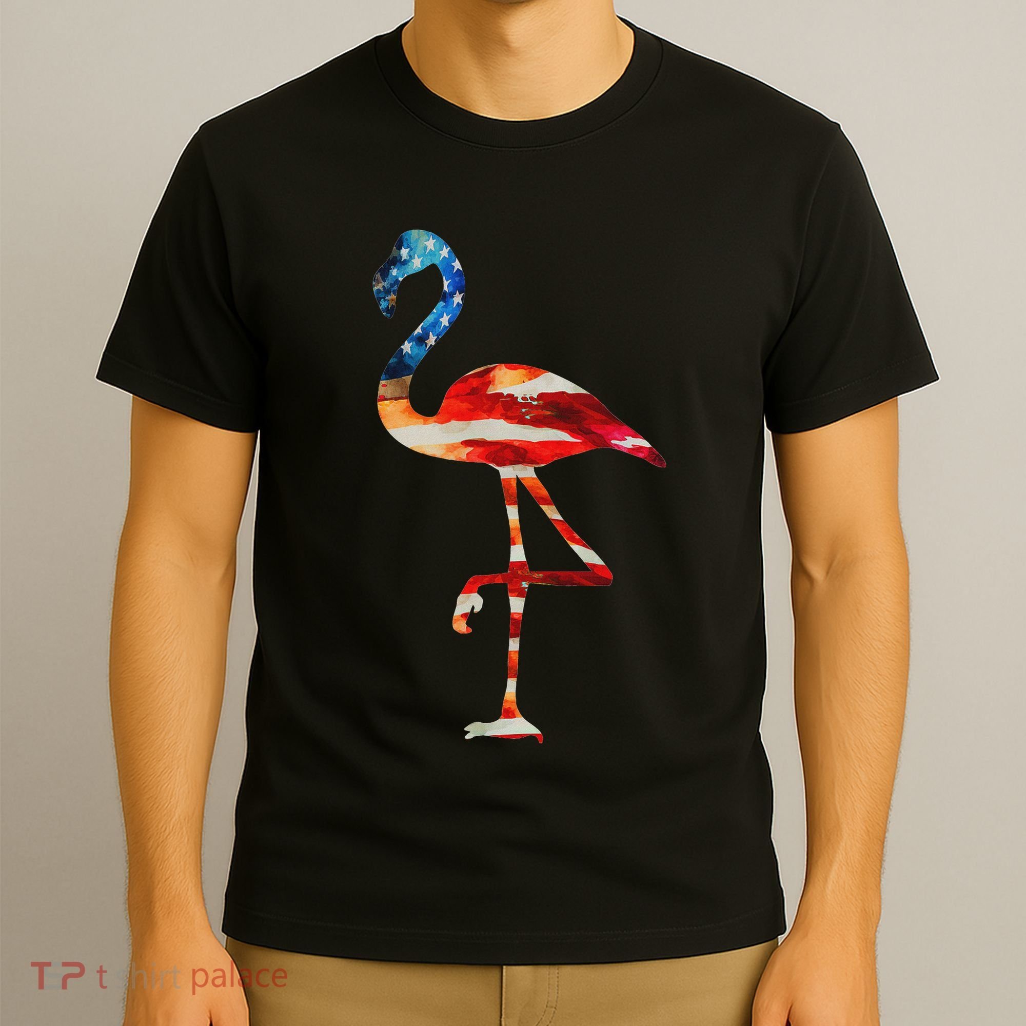 Flamingo American Flag Vintage American Flamingo T-Shirt