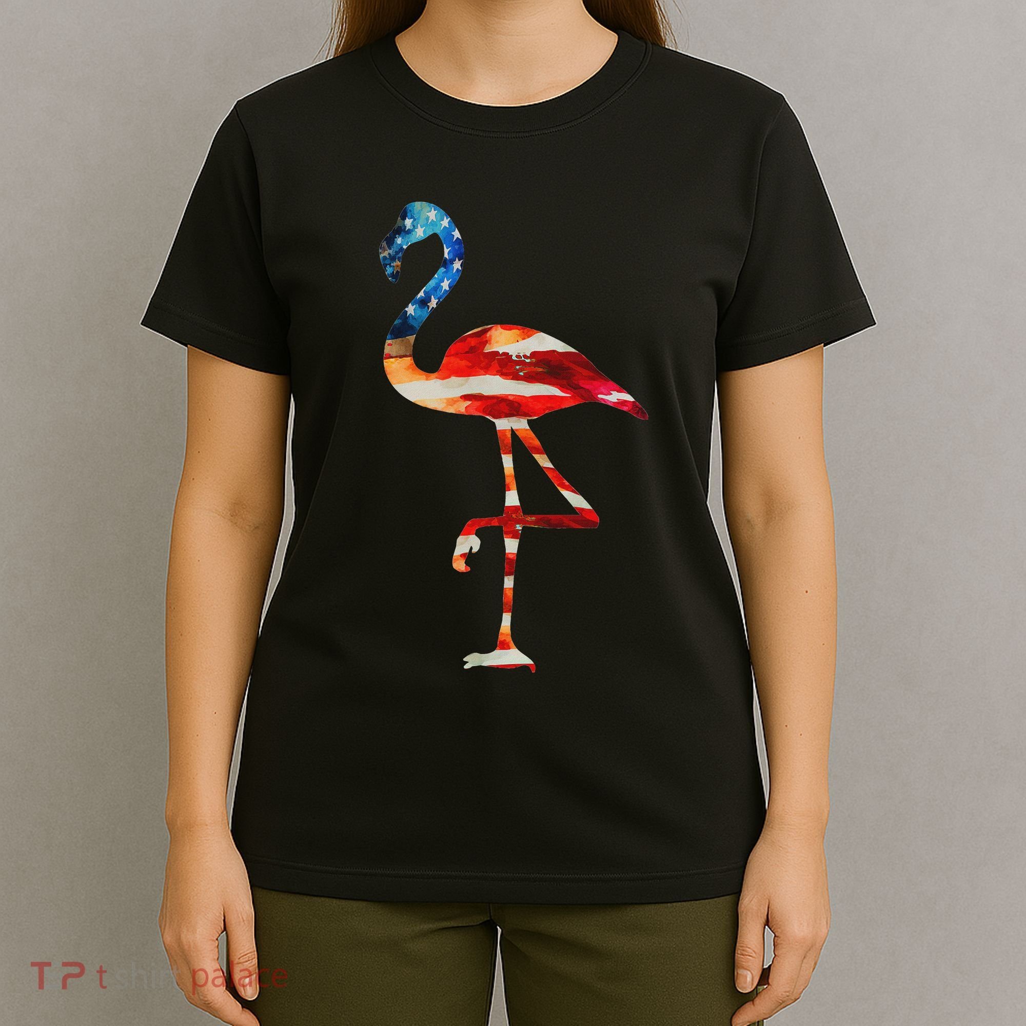 Flamingo American Flag Vintage American Flamingo T-Shirt