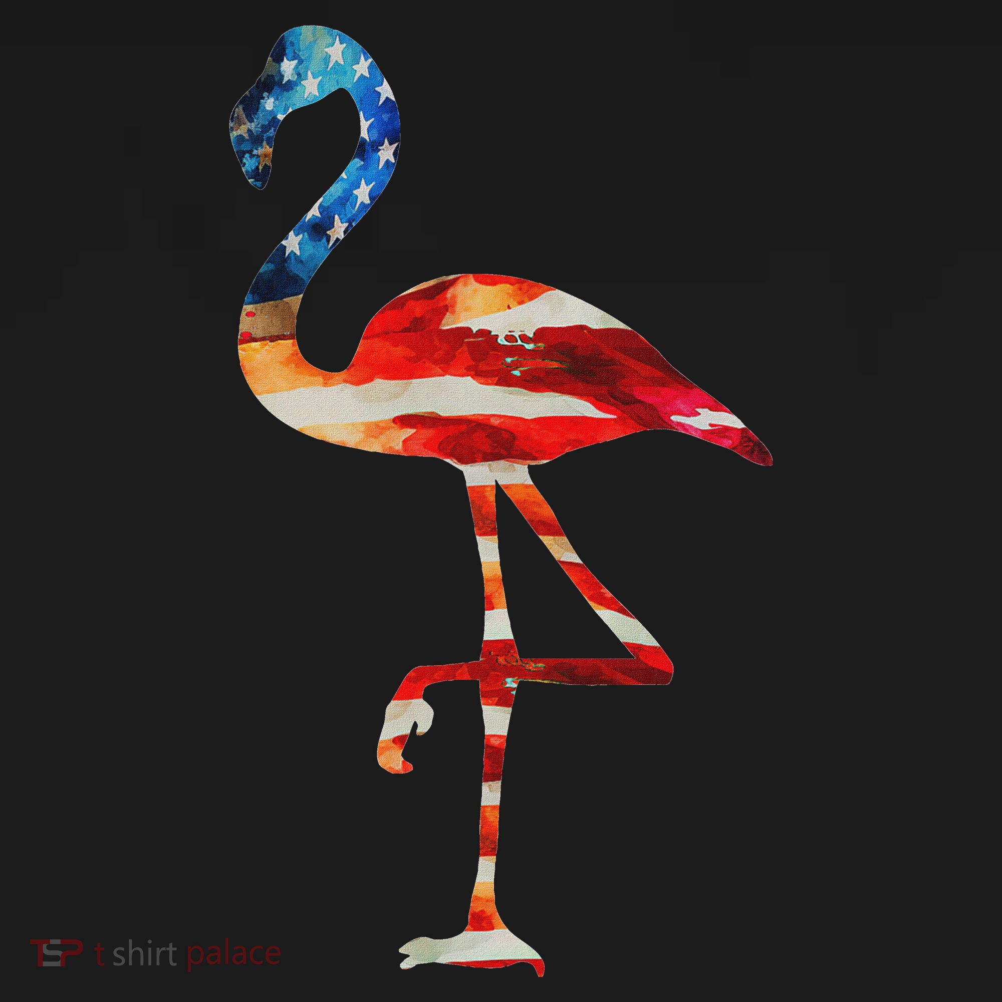 Flamingo American Flag Vintage American Flamingo T-Shirt