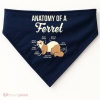 Ferret Anatomy USA-Made Doggie Bandana thumb 0