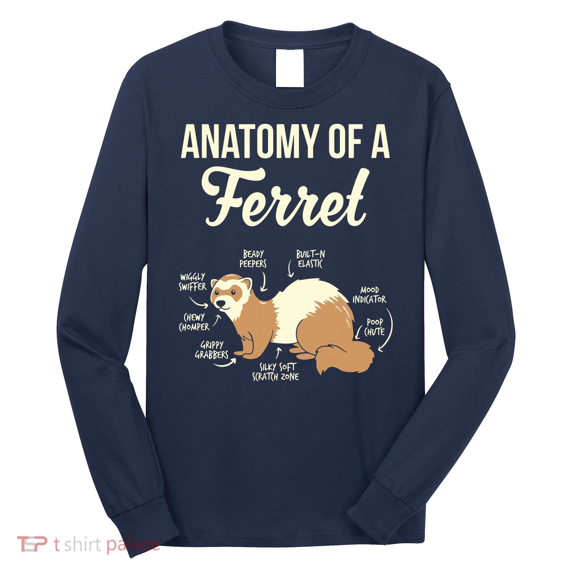 Ferret Anatomy Long Sleeve Shirt