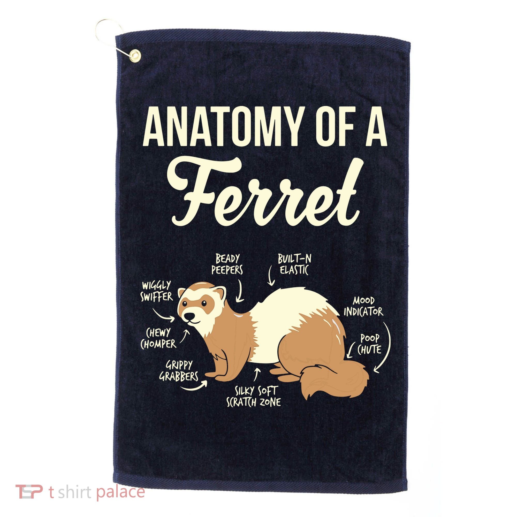 Ferret Anatomy Golf Towel