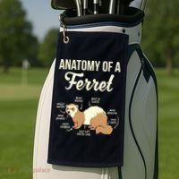 Ferret Anatomy Golf Towel thumb 2