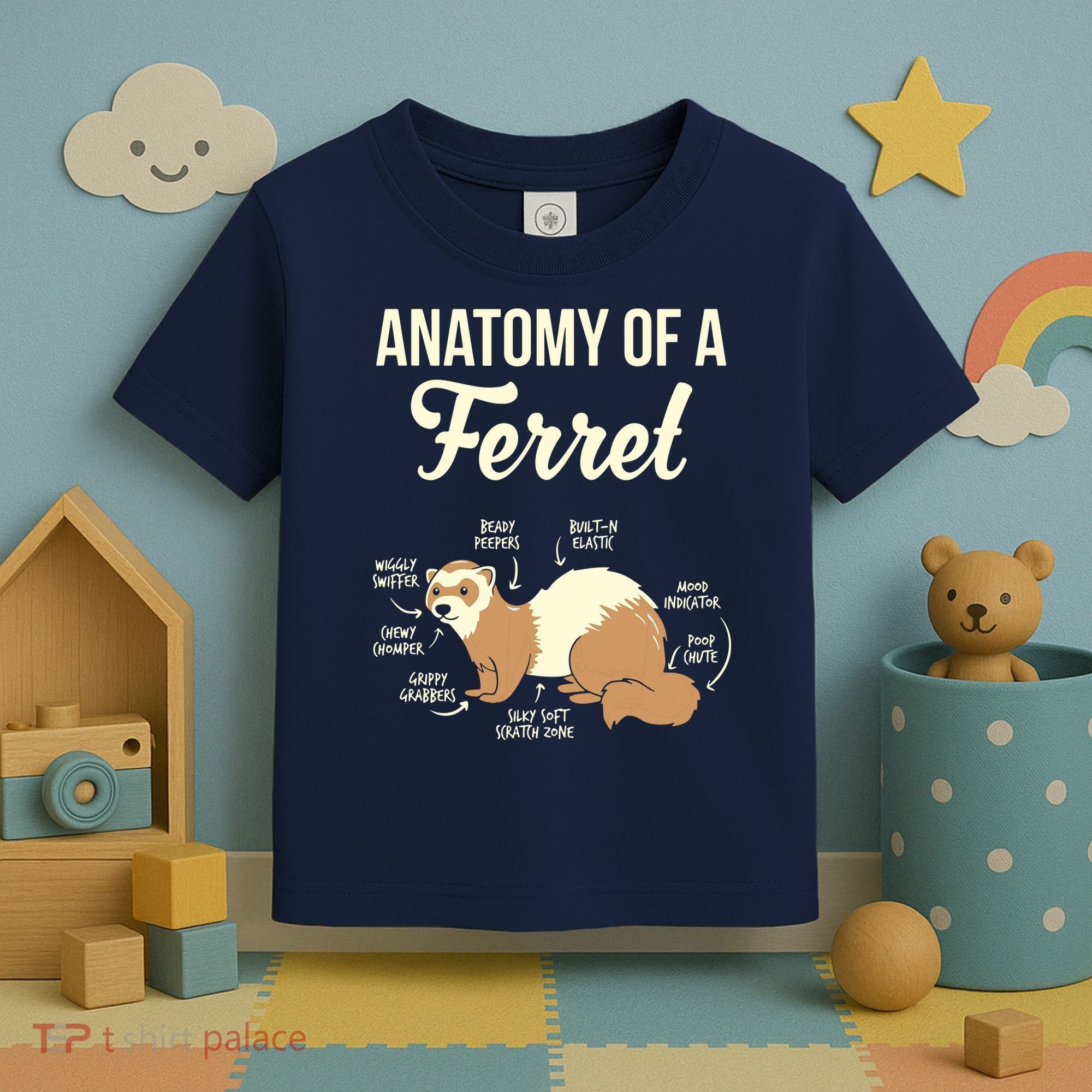 Ferret Anatomy Toddler T-Shirt
